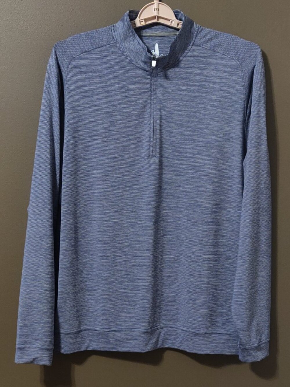 Johnnie-O Vaughn 1/4 Zip Golf Pullover In Twilight Stripe Size Large